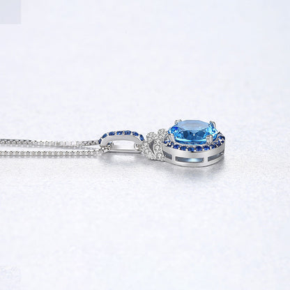 Sterling Silver Necklace Ice Frost