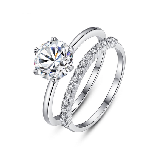 925 Silver Twinlif Stacking  Ring